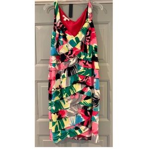 Multi colored print dress